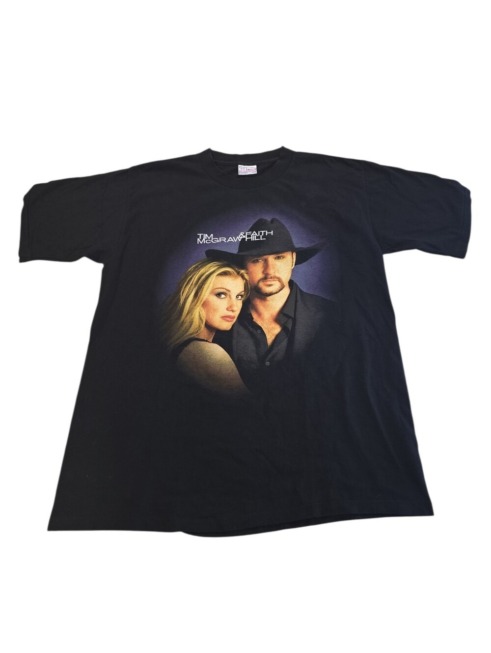 Vintage 2000 Tim Mcgraw And Faith Hill Soul 2 Soul Tour Black Tee T-Shirt Size L